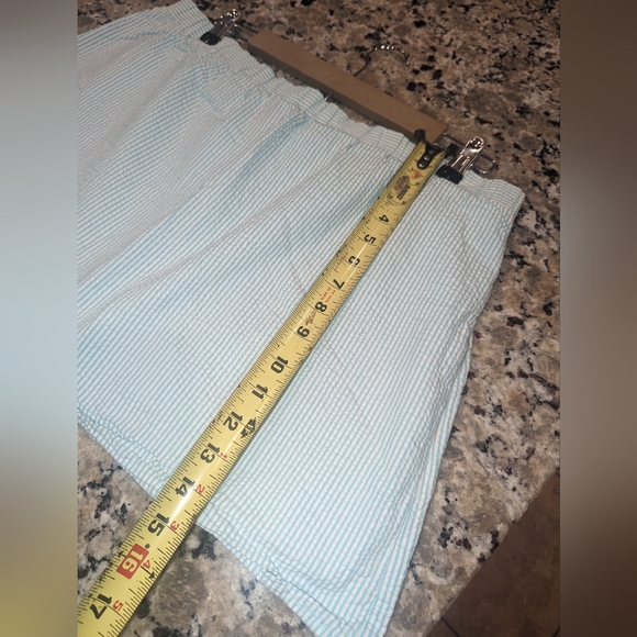 Light Blue seersucker skirt Sz 10 - Picture 5 of 6